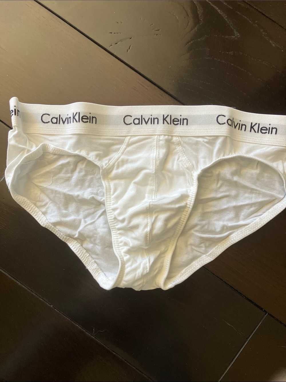 CALVIN KLEIN White Cotton Stretch Classic Fit Briefs - 3 Pack Men’s Size M NIB - Picture 4 of 6